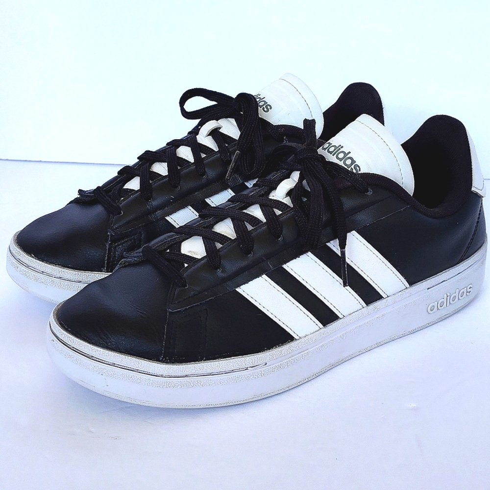 Adidas Grand Court Alpha Shoes in Core Black & Cloud White Mens Size 9